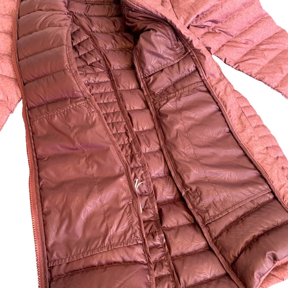 Eddie Bauer Puffer Jacket Down Blend Hooded Long Astoria Women's Size M - Picture 10 of 11